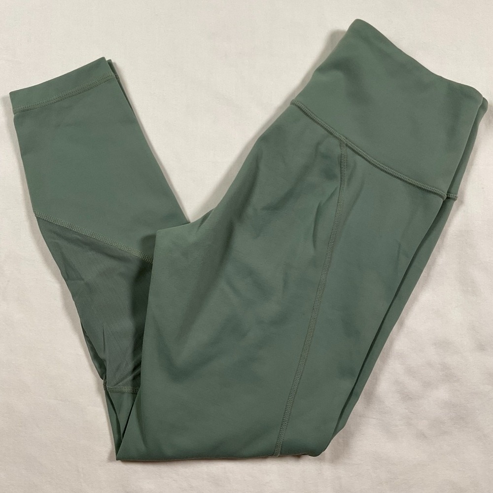 Athleta 7/8 Tight Legging Small Womens Aspen Olive Green Mesh